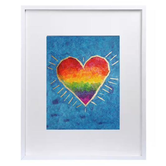 Rainbow Heart Print for Nursery