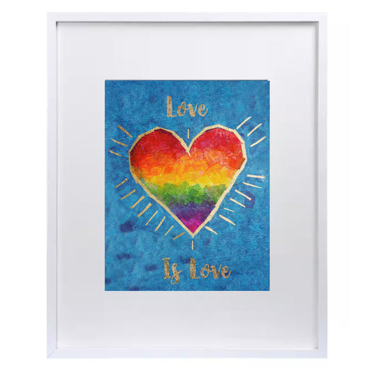 Colorful Rainbow "Love Is Love" Heart