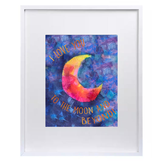 I Love You to the Moon Print