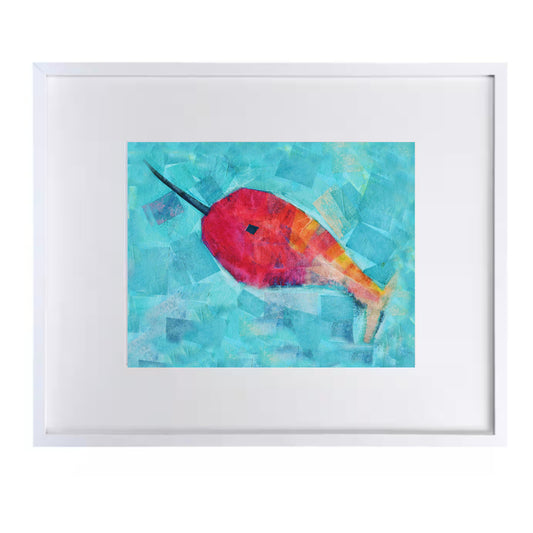 Pink Narwhal Picture for Babies and Kids