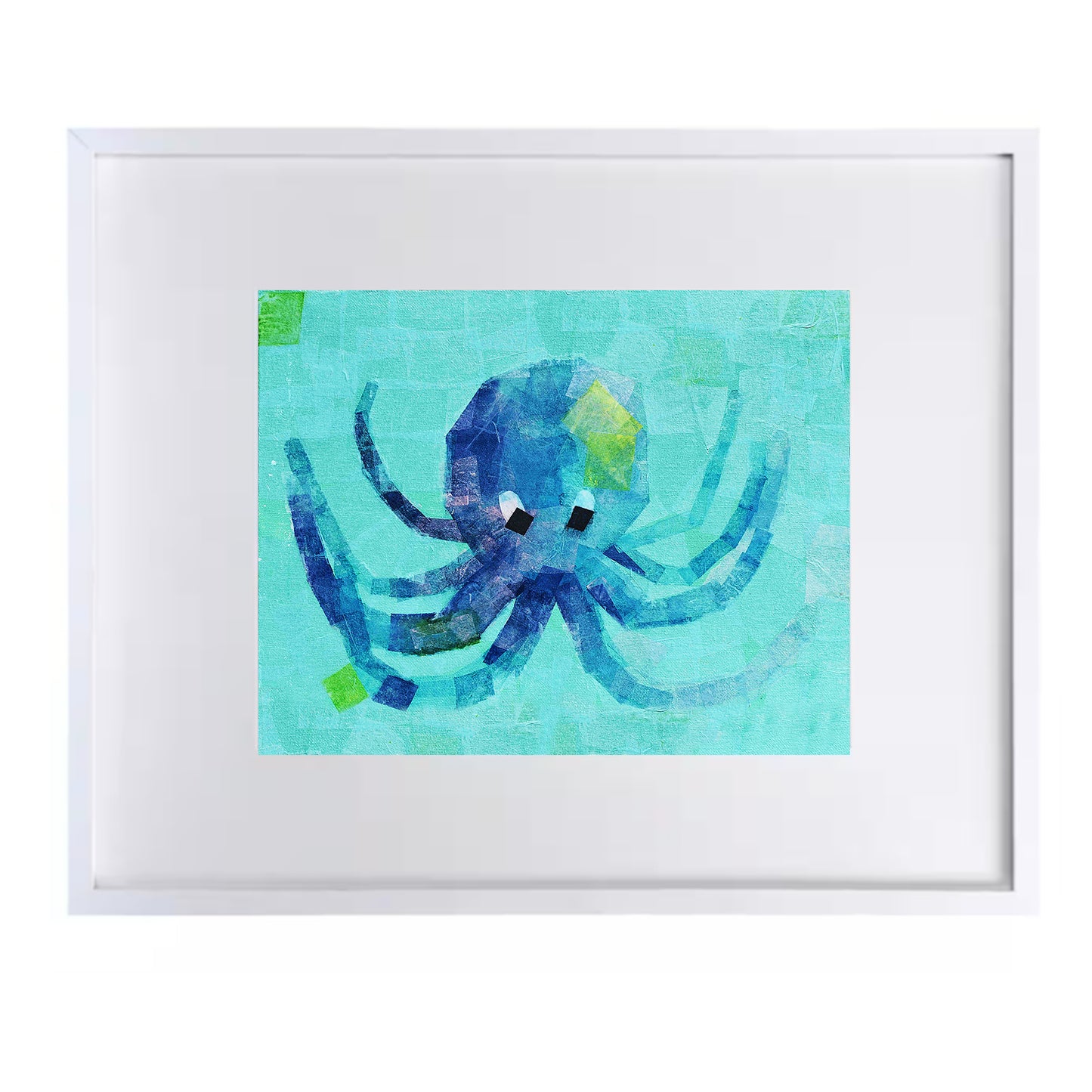 Octopus picture for babies and kids, colorful nursery art