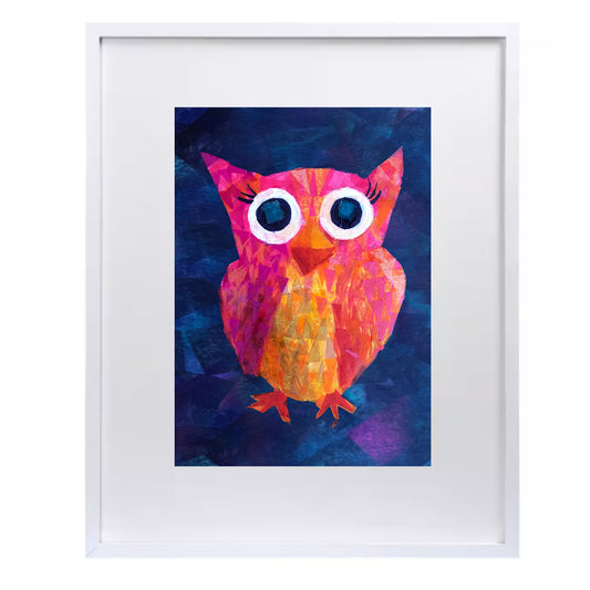 Pink Owl Picture for Kids