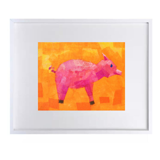 Baby Pig Print for Kids Room