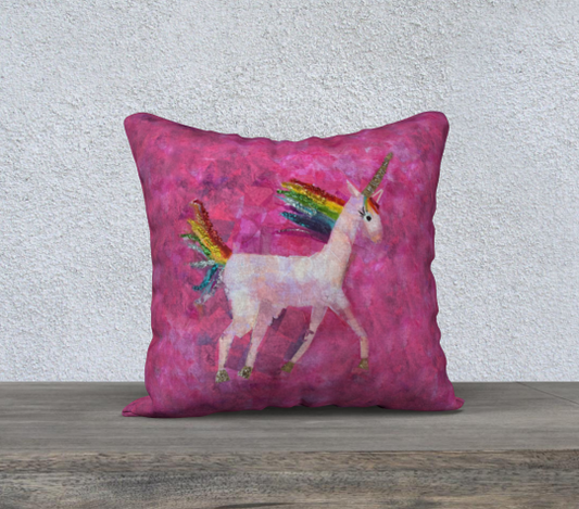 Plush Unicorn Throw Pillow