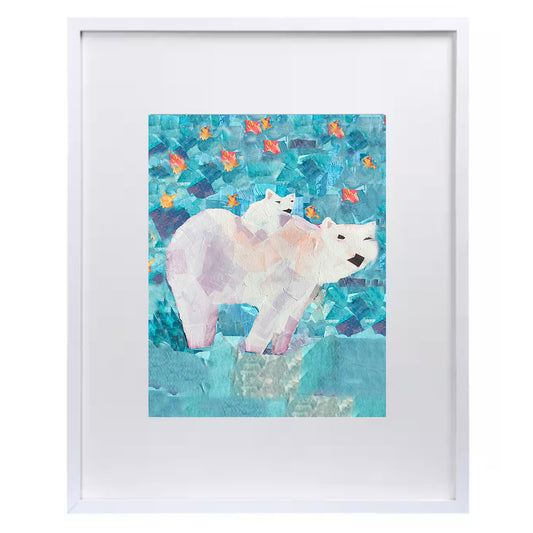 Turquoise Polar Bear Print for Babies and Kids