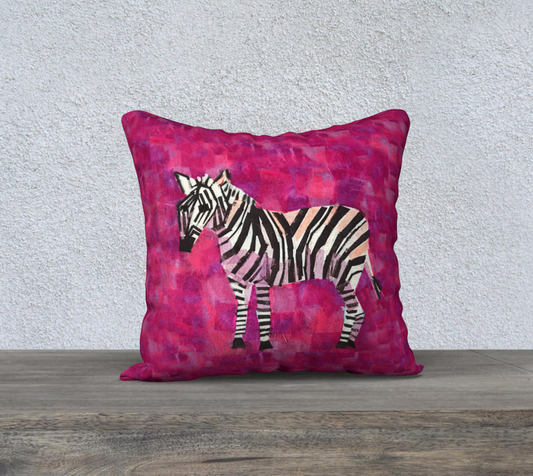 Plush Zebra Throw Pillow