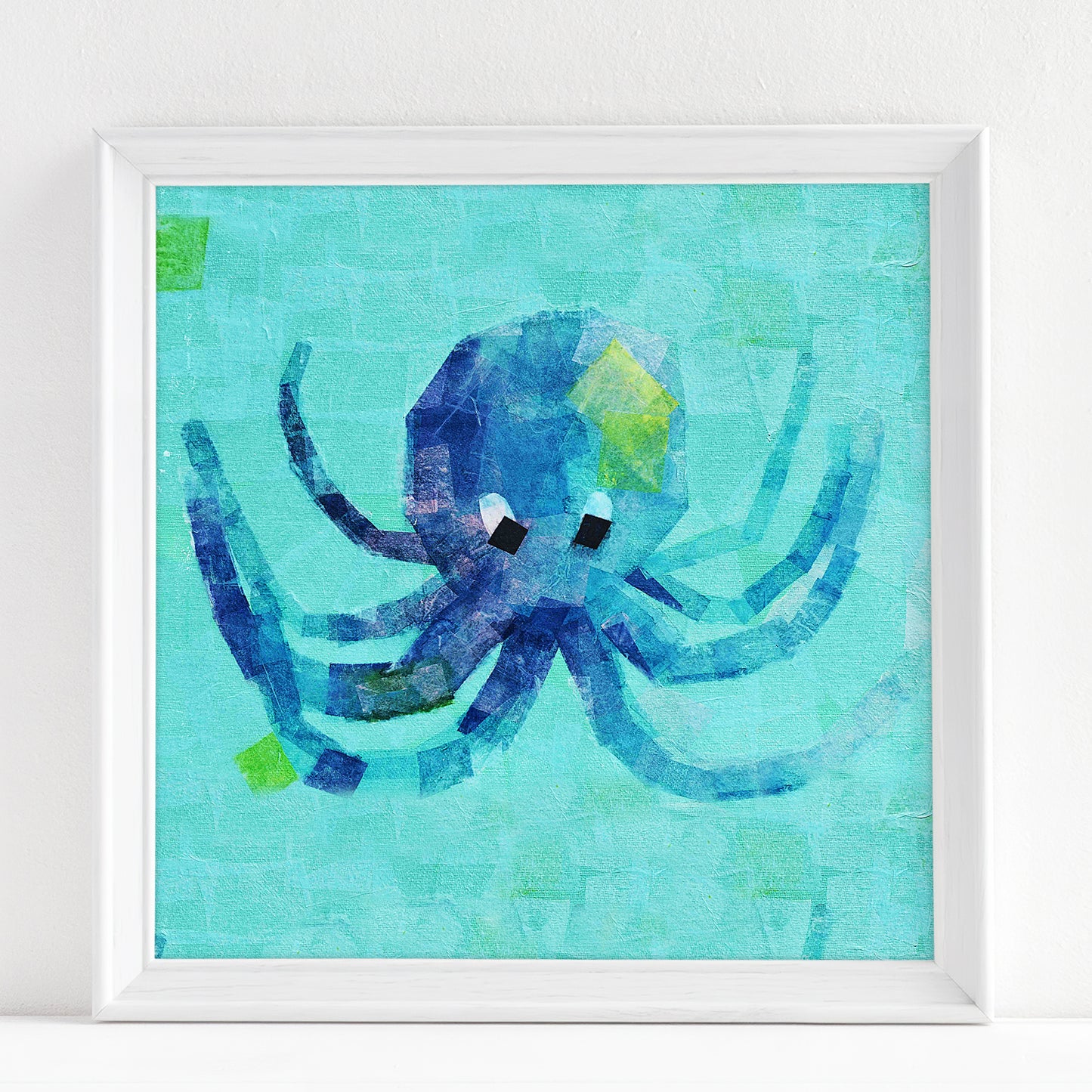 Octopus picture for babies and kids, colorful nursery art