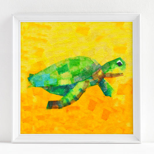 Sea Turtle Nursery Painting for Babies and Kids